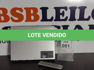 LOTE 051 - 01 APARELHO DE DVD PIONEER COM CONTROLE REMOTO 110V. (NO ESTADO) ATENÇÃO! FAZER A VISITAÇÃO ANTES DE ARREMATAR, NÃO SABEMOS SE FUNCIONA. LEILÃO NÃO TEM GARANTIA E NEM DEVOLUÇÃO, SUJEITO A POSSÍVEIS AVARIAS VISÍVEIS/OCULTAS E/OU AUSÊNCIA DE COMPONENTES.