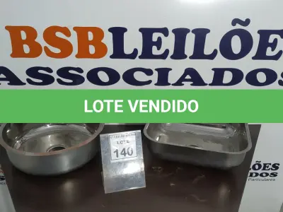 LOTE 140 - 02 CUBAS INOX. (NO ESTADO) ATENÇÃO! FAZER A VISITAÇÃO ANTES DE ARREMATAR, NÃO SABEMOS SE FUNCIONA. LEILÃO NÃO TEM GARANTIA E NEM DEVOLUÇÃO, SUJEITO A POSSÍVEIS AVARIAS VISÍVEIS/OCULTAS E/OU AUSÊNCIA DE COMPONENTES.