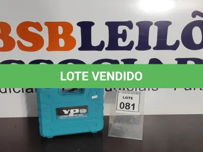 LOTE 081 - 01 PARAFUSADEIRA MARCA YQ 48V. (NO ESTADO) ATENÇÃO! FAZER A VISITAÇÃO ANTES DE ARREMATAR, NÃO SABEMOS SE FUNCIONA. LEILÃO NÃO TEM GARANTIA E NEM DEVOLUÇÃO, SUJEITO A POSSÍVEIS AVARIAS VISÍVEIS/OCULTAS E/OU AUSÊNCIA DE COMPONENTES.