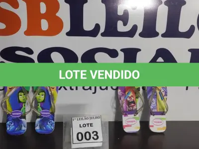 LOTE 003 - 02 PARES DE SANDÁLIAS HAVAIANAS MODELO FEMININO NUMERAÇÕES 33 E 37.  (NO ESTADO) ATENÇÃO! FAZER A VISITAÇÃO ANTES DE ARREMATAR, NÃO SABEMOS SE FUNCIONA. LEILÃO NÃO TEM GARANTIA E NEM DEVOLUÇÃO, SUJEITO A POSSÍVEIS AVARIAS VISÍVEIS/OCULTAS E/OU AUSÊNCIA DE COMPONENTES.