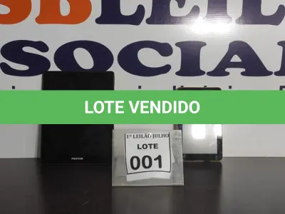 LOTE 001 - 02 TABLETS SENDO 01 MARCA POSITIVO E 01 MARCA CCE. (NO ESTADO) ATENÇÃO! FAZER A VISITAÇÃO ANTES DE ARREMATAR, NÃO SABEMOS SE FUNCIONA. LEILÃO NÃO TEM GARANTIA E NEM DEVOLUÇÃO, SUJEITO A POSSÍVEIS AVARIAS VISÍVEIS/OCULTAS E/OU AUSÊNCIA DE COMPONENTES.