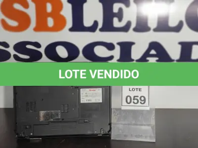 LOTE 059 - 01 NOTEBOOK MARCA VECTOR.  (NO ESTADO) ATENÇÃO! FAZER A VISITAÇÃO ANTES DE ARREMATAR, NÃO SABEMOS SE FUNCIONA. LEILÃO NÃO TEM GARANTIA E NEM DEVOLUÇÃO, SUJEITO A POSSÍVEIS AVARIAS VISÍVEIS/OCULTAS E/OU AUSÊNCIA DE COMPONENTES.
