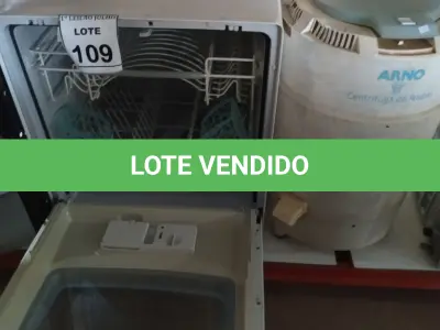 LOTE 109 - 01 LAVADORA DE LOUÇA MARCA BRASTEMP E 01 CENTRIFUGADOR DE ROUPA MARCA ARNO. (NO ESTADO) ATENÇÃO! FAZER A VISITAÇÃO ANTES DE ARREMATAR, NÃO SABEMOS SE FUNCIONA. LEILÃO NÃO TEM GARANTIA E NEM DEVOLUÇÃO, SUJEITO A POSSÍVEIS AVARIAS VISÍVEIS/OCULTAS E/OU AUSÊNCIA DE COMPONENTES.