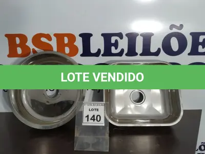 LOTE 140 - 02 CUBAS INOX. (NO ESTADO) ATENÇÃO! FAZER A VISITAÇÃO ANTES DE ARREMATAR, NÃO SABEMOS SE FUNCIONA. LEILÃO NÃO TEM GARANTIA E NEM DEVOLUÇÃO, SUJEITO A POSSÍVEIS AVARIAS VISÍVEIS/OCULTAS E/OU AUSÊNCIA DE COMPONENTES.