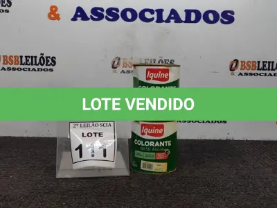 LOTE 111 - 02 COLORANTES A BASE DE ÁGUA COM 900ML NA COR AMARELA MARCA IQUINE.  (NO ESTADO) ATENÇÃO! FAZER A VISITAÇÃO ANTES DE ARREMATAR, NÃO SABEMOS SE FUNCIONA. LEILÃO NÃO TEM GARANTIA E NEM DEVOLUÇÃO, SUJEITO A POSSÍVEIS AVARIAS VISÍVEIS/OCULTAS E/OU AUSÊNCIA DE COMPONENTES.