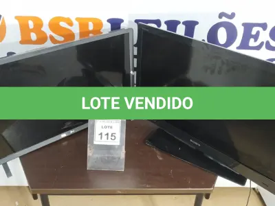 LOTE 115 - 01 TV LCD 23’’ MARCA LG E 01 TV LCD 32’’ MARCA SONNY. (NO ESTADO) ATENÇÃO! FAZER A VISITAÇÃO ANTES DE ARREMATAR, NÃO SABEMOS SE FUNCIONA. LEILÃO NÃO TEM GARANTIA E NEM DEVOLUÇÃO, SUJEITO A POSSÍVEIS AVARIAS VISÍVEIS/OCULTAS E/OU AUSÊNCIA DE COMPONENTES.