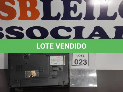 LOTE 023 - 01 NOTEBOOK MARCA VECTOR.  (NO ESTADO) ATENÇÃO! FAZER A VISITAÇÃO ANTES DE ARREMATAR, NÃO SABEMOS SE FUNCIONA. LEILÃO NÃO TEM GARANTIA E NEM DEVOLUÇÃO, SUJEITO A POSSÍVEIS AVARIAS VISÍVEIS/OCULTAS E/OU AUSÊNCIA DE COMPONENTES.