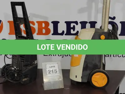 LOTE 215 - 02 LAVADORES DE ALTA PRESSÃO SENDO 01 MARCA STIHL E 01 WAP. (NO ESTADO) ATENÇÃO! FAZER A VISITAÇÃO ANTES DE ARREMATAR, NÃO SABEMOS SE FUNCIONA. LEILÃO NÃO TEM GARANTIA E NEM DEVOLUÇÃO, SUJEITO A POSSÍVEIS AVARIAS VISÍVEIS/OCULTAS E/OU AUSÊNCIA DE COMPONENTES.