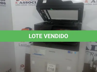 LOTE 118 - 01 IMPRESSORA MULTIFUNCIONAL M5370LX PAINEL DIGITAL TOUCHSCREEN MARCA SAMSUNG. (NO ESTADO) ATENÇÃO! FAZER A VISITAÇÃO ANTES DE ARREMATAR, NÃO SABEMOS SE FUNCIONA. LEILÃO NÃO TEM GARANTIA E NEM DEVOLUÇÃO, SUJEITO A POSSÍVEIS AVARIAS VISÍVEIS/OCULTAS E/OU AUSÊNCIA DE COMPONENTES.