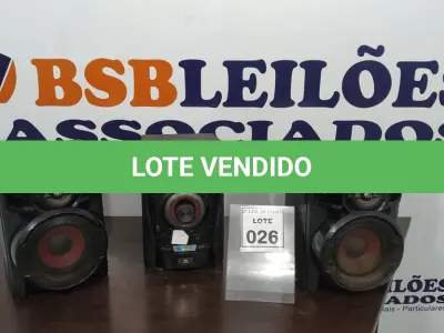 LOTE 026 - 01 MICROSYSTEM COM 02 CAIXAS 110W MARCA LG. (NO ESTADO) ATENÇÃO! FAZER A VISITAÇÃO ANTES DE ARREMATAR, NÃO SABEMOS SE FUNCIONA. LEILÃO NÃO TEM GARANTIA E NEM DEVOLUÇÃO, SUJEITO A POSSÍVEIS AVARIAS VISÍVEIS/OCULTAS E/OU AUSÊNCIA DE COMPONENTES.