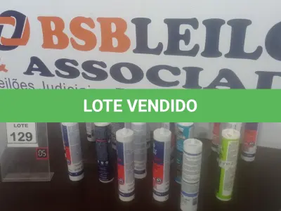 LOTE 129 - 01 LOTE COM VÁRIAS BISNAGAS DE SILICONE E SELANTES DE MARCAS E MODELOS DIVERSOS. (NO ESTADO) ATENÇÃO! FAZER A VISITAÇÃO ANTES DE ARREMATAR, NÃO SABEMOS SE FUNCIONA. LEILÃO NÃO TEM GARANTIA E NEM DEVOLUÇÃO, SUJEITO A POSSÍVEIS AVARIAS VISÍVEIS/OCULTAS E/OU AUSÊNCIA DE COMPONENTES.