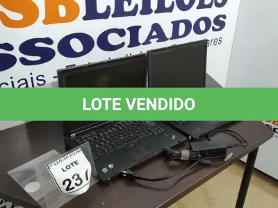 LOTE 237 - 02 NOTEBOOKS SENDO 01 COM FONTE. (NO ESTADO) ATENÇÃO! FAZER A VISITAÇÃO ANTES DE ARREMATAR, NÃO SABEMOS SE FUNCIONA. LEILÃO NÃO TEM GARANTIA E NEM DEVOLUÇÃO, SUJEITO A POSSÍVEIS AVARIAS VISÍVEIS/OCULTAS E/OU AUSÊNCIA DE COMPONENTES.