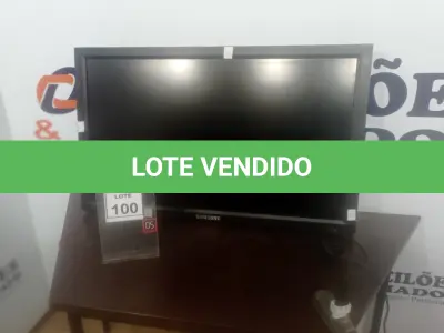 LOTE 100 - 01 TV LCD 40’’ MARCA SAMSUNG. (NO ESTADO) ATENÇÃO! FAZER A VISITAÇÃO ANTES DE ARREMATAR, NÃO SABEMOS SE FUNCIONA. LEILÃO NÃO TEM GARANTIA E NEM DEVOLUÇÃO, SUJEITO A POSSÍVEIS AVARIAS VISÍVEIS/OCULTAS E/OU AUSÊNCIA DE COMPONENTES.