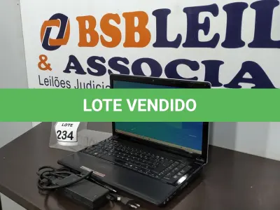 LOTE 234 - 01 NOTEBOOK COM FONTE MARCA AURA. (NO ESTADO) ATENÇÃO! FAZER A VISITAÇÃO ANTES DE ARREMATAR, NÃO SABEMOS SE FUNCIONA. LEILÃO NÃO TEM GARANTIA E NEM DEVOLUÇÃO, SUJEITO A POSSÍVEIS AVARIAS VISÍVEIS/OCULTAS E/OU AUSÊNCIA DE COMPONENTES.
