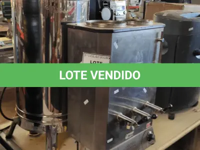 LOTE 239 - 08 CAFETEIRAS ELÉTRICAS SEMI INDUSTRIAL EM INOX. (NO ESTADO) ATENÇÃO! FAZER A VISITAÇÃO ANTES DE ARREMATAR, NÃO SABEMOS SE FUNCIONA. LEILÃO NÃO TEM GARANTIA E NEM DEVOLUÇÃO, SUJEITO A POSSÍVEIS AVARIAS VISÍVEIS/OCULTAS E/OU AUSÊNCIA DE COMPONENTES.
