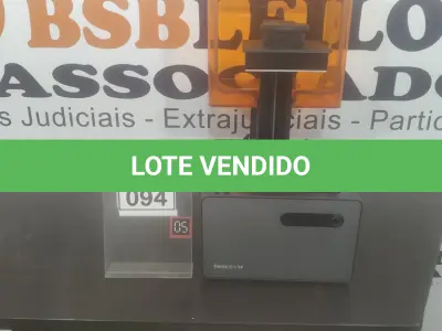 LOTE 094 - 01 IMPRESSORA 3D MARCA FORMLABS. (NO ESTADO) ATENÇÃO! FAZER A VISITAÇÃO ANTES DE ARREMATAR, NÃO SABEMOS SE FUNCIONA. LEILÃO NÃO TEM GARANTIA E NEM DEVOLUÇÃO, SUJEITO A POSSÍVEIS AVARIAS VISÍVEIS/OCULTAS E/OU AUSÊNCIA DE COMPONENTES.