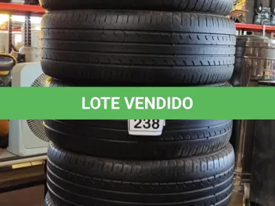 LOTE 238 - 06 PNEUS USADOS 215-55-17 USADOS. (NO ESTADO) ATENÇÃO! FAZER A VISITAÇÃO ANTES DE ARREMATAR, NÃO SABEMOS SE FUNCIONA. LEILÃO NÃO TEM GARANTIA E NEM DEVOLUÇÃO, SUJEITO A POSSÍVEIS AVARIAS VISÍVEIS/OCULTAS E/OU AUSÊNCIA DE COMPONENTES.