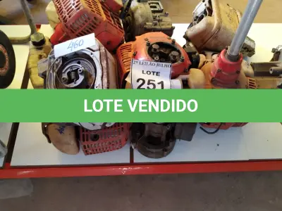 LOTE 251 - 01 LOTE COM VÁRIOS MOTORES DE ROÇADEIRA. (NO ESTADO) ATENÇÃO! FAZER A VISITAÇÃO ANTES DE ARREMATAR, NÃO SABEMOS SE FUNCIONA. LEILÃO NÃO TEM GARANTIA E NEM DEVOLUÇÃO, SUJEITO A POSSÍVEIS AVARIAS VISÍVEIS/OCULTAS E/OU AUSÊNCIA DE COMPONENTES.