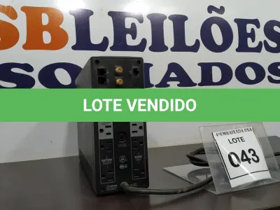 LOTE 043 - 01 APC UPS UNIT. (NO ESTADO EM QUE SE ENCONTRA. SUJEITO A AVARIAS OCULTAS/VISÍVEIS.) 3B1135X18504
