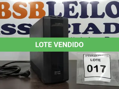 LOTE 017 - 01 APC UPS UNIT. (NO ESTADO EM QUE SE ENCONTRA. SUJEITO A AVARIAS OCULTAS/VISÍVEIS.)  3B1221X14980