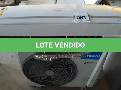 LOTE 091 - 01 AR CONDICIONADO MIDEA INVERT 23.000BTUS. (NO ESTADO EM QUE SE ENCONTRA. SUJEITO A AVARIAS OCULTAS/VISÍVEIS.)