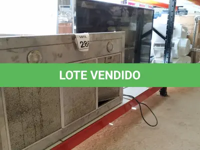 LOTE 286 - 01 COIFA MARCA ELETROMEC E 01 TV LCD 49’’ MARCA LG. (NO ESTADO) ATENÇÃO! FAZER A VISITAÇÃO ANTES DE ARREMATAR, NÃO SABEMOS SE FUNCIONA. LEILÃO NÃO TEM GARANTIA E NEM DEVOLUÇÃO, SUJEITO A POSSÍVEIS AVARIAS VISÍVEIS/OCULTAS E/OU AUSÊNCIA DE COMPONENTES.
