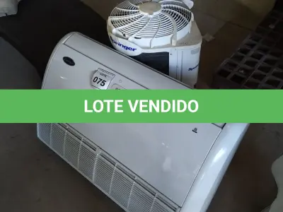 LOTE 075 - 01 AR CONDICIONADO. (NO ESTADO EM QUE SE ENCONTRA. SUJEITO A AVARIAS OCULTAS/VISÍVEIS.) AV9963P