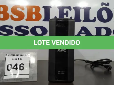 LOTE 046 - 01 APC UPS UNIT. (NO ESTADO EM QUE SE ENCONTRA. SUJEITO A AVARIAS OCULTAS/VISÍVEIS.) 3B1135X18443