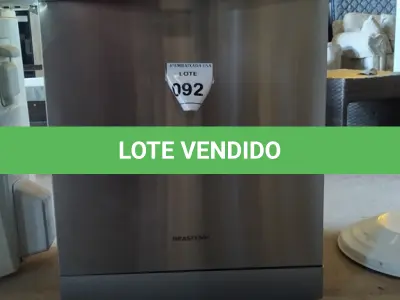 LOTE 092 - 01 LAVA LOUÇA BRASTEMP 220V. (NO ESTADO EM QUE SE ENCONTRA. SUJEITO A AVARIAS OCULTAS/VISÍVEIS.) BH1501L