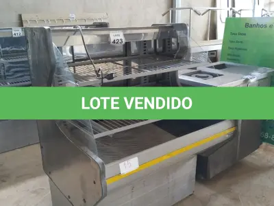 LOTE 423 - 01 BALCÃO EXPOSITOR EM INOX. (NO ESTADO) ATENÇÃO! FAZER A VISITAÇÃO ANTES DE ARREMATAR, NÃO SABEMOS SE FUNCIONA. LEILÃO NÃO TEM GARANTIA E NEM DEVOLUÇÃO, SUJEITO A POSSÍVEIS AVARIAS VISÍVEIS/OCULTAS E/OU AUSÊNCIA DE COMPONENTES.