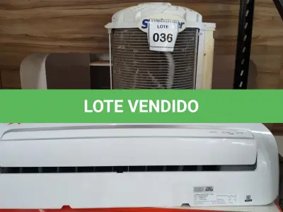LOTE 036 - 01 AR CONDICIONADO SPRINGER 12.000BTUS. (NO ESTADO EM QUE SE ENCONTRA. SUJEITO A AVARIAS OCULTAS/VISÍVEIS.) BF8716F