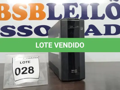 LOTE 028 - 01 APC UPS UNIT. (NO ESTADO EM QUE SE ENCONTRA. SUJEITO A AVARIAS OCULTAS/VISÍVEIS.) 3B1411X18376