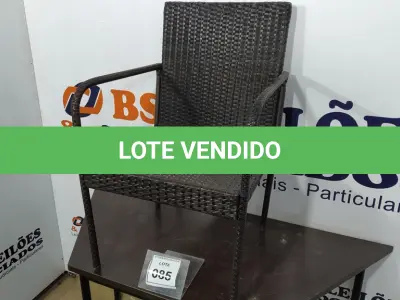 LOTE 085 - 01 CADEIRA DE JARDIM. (NO ESTADO EM QUE SE ENCONTRA. SUJEITO A AVARIAS OCULTAS/VISÍVEIS.) BH1671D