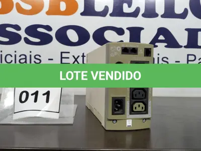 LOTE 011 - 01 ESTABILIZADOR UPS. (NO ESTADO EM QUE SE ENCONTRA. SUJEITO A AVARIAS OCULTAS/VISÍVEIS.)