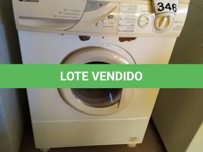 LOTE 346 - 01 MÁQUINA DE LAVAR ROUPAS CONTINENTAL 220V. (NO ESTADO) ATENÇÃO! FAZER A VISITAÇÃO ANTES DE ARREMATAR, NÃO SABEMOS SE FUNCIONA. LEILÃO NÃO TEM GARANTIA E NEM DEVOLUÇÃO, SUJEITO A POSSÍVEIS AVARIAS VISÍVEIS/OCULTAS E/OU AUSÊNCIA DE COMPONENTES.