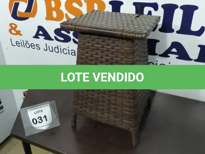 LOTE 031 - 01 MESA DE JARDIM. (NO ESTADO EM QUE SE ENCONTRA. SUJEITO A AVARIAS OCULTAS/VISÍVEIS.) BH1553B