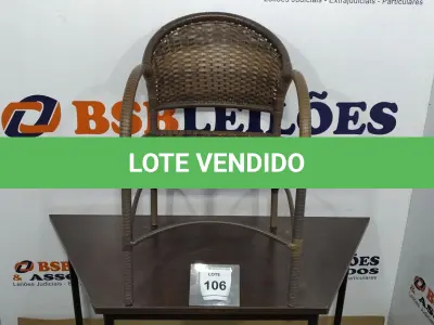 LOTE 106 - 01 CADEIRA DE JARDIM. (NO ESTADO EM QUE SE ENCONTRA. SUJEITO A AVARIAS OCULTAS/VISÍVEIS.) AV9404Y