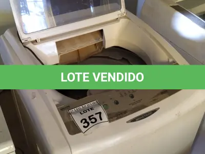 LOTE 357 - 01 MÁQUINA DE LAVAR ROUPAS BRASTEMP. (NO ESTADO) ATENÇÃO! FAZER A VISITAÇÃO ANTES DE ARREMATAR, NÃO SABEMOS SE FUNCIONA. LEILÃO NÃO TEM GARANTIA E NEM DEVOLUÇÃO, SUJEITO A POSSÍVEIS AVARIAS VISÍVEIS/OCULTAS E/OU AUSÊNCIA DE COMPONENTES.