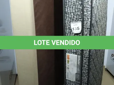 LOTE 135 - 01 COLCHÃO SOLTEIRO COM BASE. (NO ESTADO EM QUE SE ENCONTRA. SUJEITO A AVARIAS OCULTAS/VISÍVEIS.)  BJ7216L