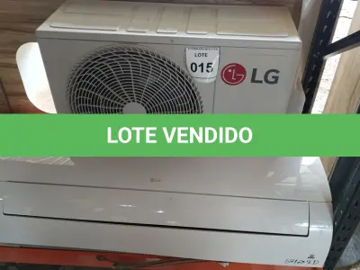 LOTE 015 - 01 AR CONDICIONADO LG DUAL INVERTE 19.000 BTUS.  (NO ESTADO EM QUE SE ENCONTRA. SUJEITO A AVARIAS OCULTAS/VISÍVEIS.) BH1607D