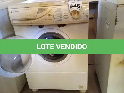 LOTE 346 - 01 MÁQUINA DE LAVAR ROUPAS CONTINENTAL 220V. (NO ESTADO) ATENÇÃO! FAZER A VISITAÇÃO ANTES DE ARREMATAR, NÃO SABEMOS SE FUNCIONA. LEILÃO NÃO TEM GARANTIA E NEM DEVOLUÇÃO, SUJEITO A POSSÍVEIS AVARIAS VISÍVEIS/OCULTAS E/OU AUSÊNCIA DE COMPONENTES.