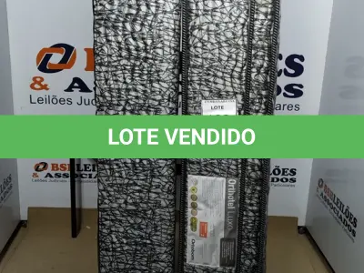 LOTE 138 - 01 COLCHÃO SOLTEIRO COM BASE. (NO ESTADO EM QUE SE ENCONTRA. SUJEITO A AVARIAS OCULTAS/VISÍVEIS.) BJ7223Y
