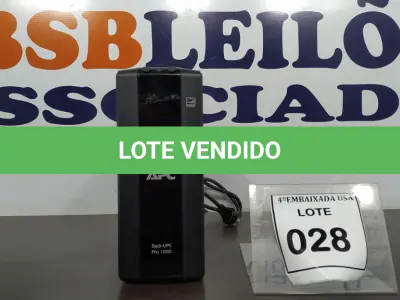 LOTE 028 - 01 APC UPS UNIT. (NO ESTADO EM QUE SE ENCONTRA. SUJEITO A AVARIAS OCULTAS/VISÍVEIS.) 3B1411X18376