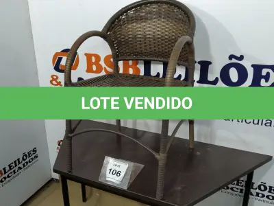 LOTE 106 - 01 CADEIRA DE JARDIM. (NO ESTADO EM QUE SE ENCONTRA. SUJEITO A AVARIAS OCULTAS/VISÍVEIS.) AV9404Y