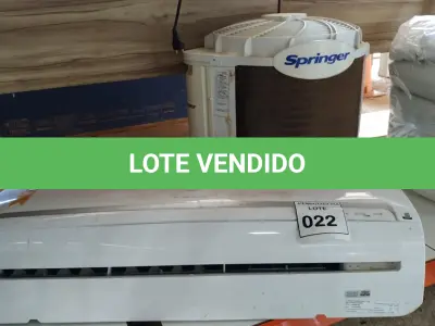 LOTE 022 - 01 AR CONDICIONADO. SPINGER 18.000BTUS.  (NO ESTADO EM QUE SE ENCONTRA. SUJEITO A AVARIAS OCULTAS/VISÍVEIS.)  BH1427T