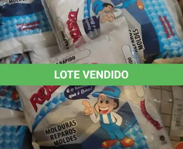 LOTE 109 - 01 LOTE COM GRANDE QUANTIDADE PACOTES DE GESSO RÁPIDO PARA MOLDURAS, REPAROS E MOLDES DE 1KG CADA MARCA REJUMASSA. (NOVO) (NO ESTADO) ATENÇÃO! FAZER A VISITAÇÃO ANTES DE ARREMATAR, NÃO SABEMOS SE FUNCIONA. LEILÃO NÃO TEM GARANTIA E NEM DEVOLUÇÃO, SUJEITO A POSSÍVEIS AVARIAS VISÍVEIS/OCULTAS E/OU AUSÊNCIA DE COMPONENTES.