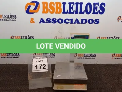 LOTE 172 - 01 BALANÇA MAX 6KG. (NO ESTADO) ATENÇÃO! FAZER A VISITAÇÃO ANTES DE ARREMATAR, NÃO SABEMOS SE FUNCIONA, LEILÃO NÃO TEM GARANTIA E NEM DEVOLUÇÃO, SUJEITO A POSSÍVEIS AVARIAS VISÍVEIS/OCULTAS E/OU AUSÊNCIA DE COMPONENTES.