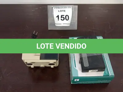 LOTE 150 - 01 APONTADOR DE LÁPIS ELÉTRICO E 01 SWITCH. (NO ESTADO EM QUE SE ENCONTRA. SUJEITO A AVARIAS OCULTAS/VISÍVEIS.)