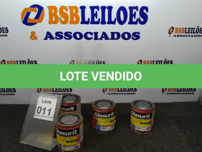 LOTE 011 - 04 LATAS DE ESMALTE SINTÉTICO DE 900ML CORES VARIADAS MARCA GLASURIT. (NO ESTADO) ATENÇÃO! FAZER A VISITAÇÃO ANTES DE ARREMATAR, NÃO SABEMOS SE FUNCIONA, LEILÃO NÃO TEM GARANTIA E NEM DEVOLUÇÃO, SUJEITO A POSSÍVEIS AVARIAS VISÍVEIS/OCULTAS E/OU AUSÊNCIA DE COMPONENTES.