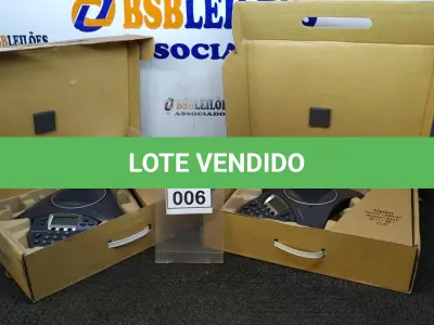 LOTE 006 - 02 ESTAÇOES DE AUDIOCONFERÊNCIA MARCA POLYCOM SOUNDSTATIOM. (NO ESTADO) ATENÇÃO! FAZER A VISITAÇÃO ANTES DE ARREMATAR, NÃO SABEMOS SE FUNCIONA, LEILÃO NÃO TEM GARANTIA E NEM DEVOLUÇÃO, SUJEITO A POSSÍVEIS AVARIAS VISÍVEIS/OCULTAS E/OU AUSÊNCIA DE COMPONENTES.